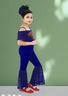 Cotton Blend Printed Jumpsuit for Girls 