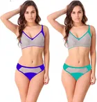 Cotton Blend Lingerie Set for Women 