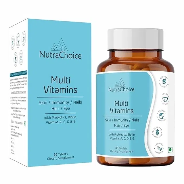 NutraChoice Multivitamin Tablets with Probiotics for Men & Women [30 Tablets]