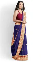 Silk Solid Saree for Women 