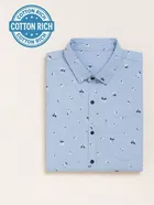 Cotton Blend Printed Shirt for Men 