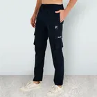 Lycra Nylon Logo Printed Track Pant for Men 
