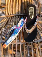 Shoetopia Black Embellished Platform Sandals 
