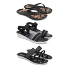 Sandals with 2 Pairs Flats for Women 