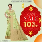 Cotton Linen Zari Woven Saree for Women 