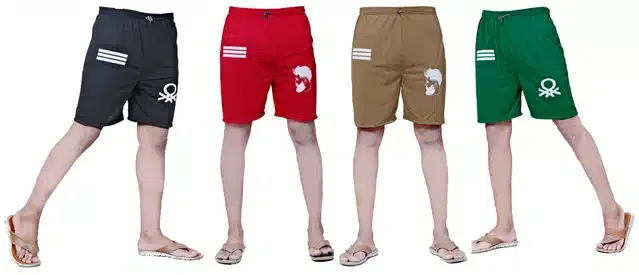 Printed Shorts for Boys (Pack of 4) (Multicolor, 4-5 Years)