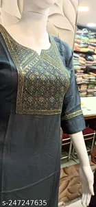 Rayon Slub Printed Kurti for Women 