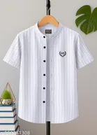 Self Design Cotton Blend Short Sleeve Polo for Boys 