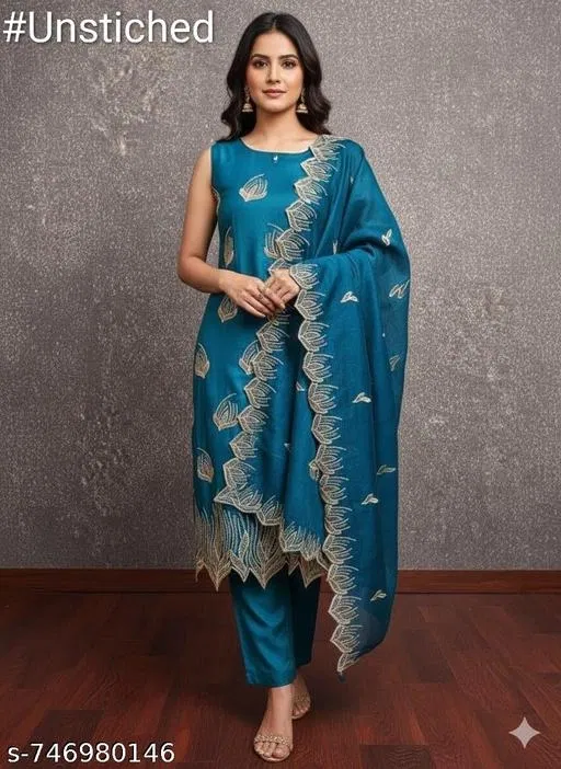 Embroidered Pakistani Suits for Women (Multicolor, 5.85 meter (S)