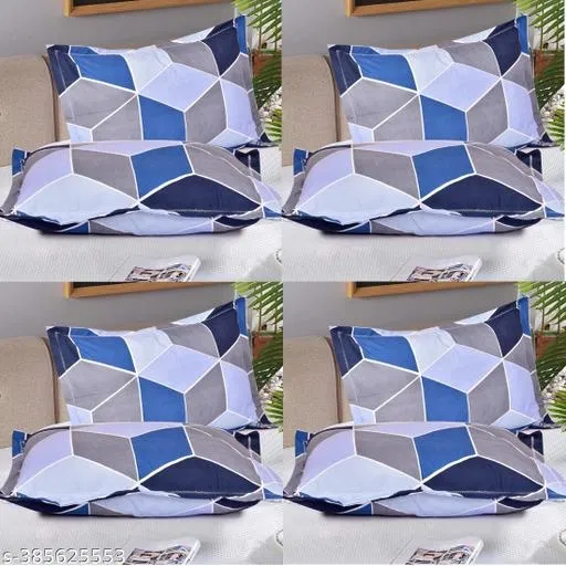 Cotton Pillow Covers (Multicolor, 17x27 inches) (Pack of 8)