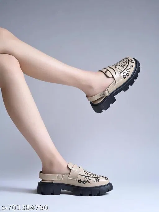 Shoetopia Loafers (Beige Printed, IND-6)