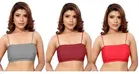 Cotton Blend Lightly Padded Wire Free Sports Bras for Women 