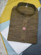 Khadi Cotton Solid Kurta with Pyjama for Men 