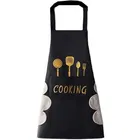 Waterproof Kitchen Cooking Apron (Black)