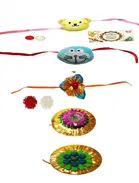 Fabric Rakhi, Pack of 5 