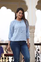 Rayon Printed Top for Women 