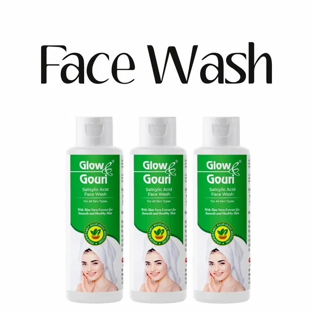 Glow Gouri Salicylic Acid Face Wash (100 ml, Pack of 3)