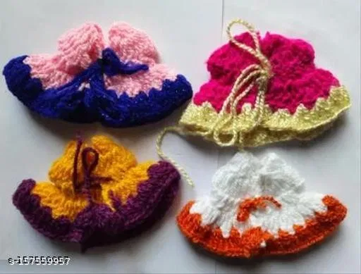 Laddu Gopal Winter Dress Combo (Multi, Pack of 4)