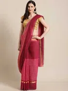 New Fancy Polycotton Festive Sarees 