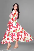 Georgette Printed Gown for Women 