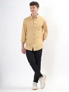 100% Cotton Full Sleeves Solid Shirt for Men 