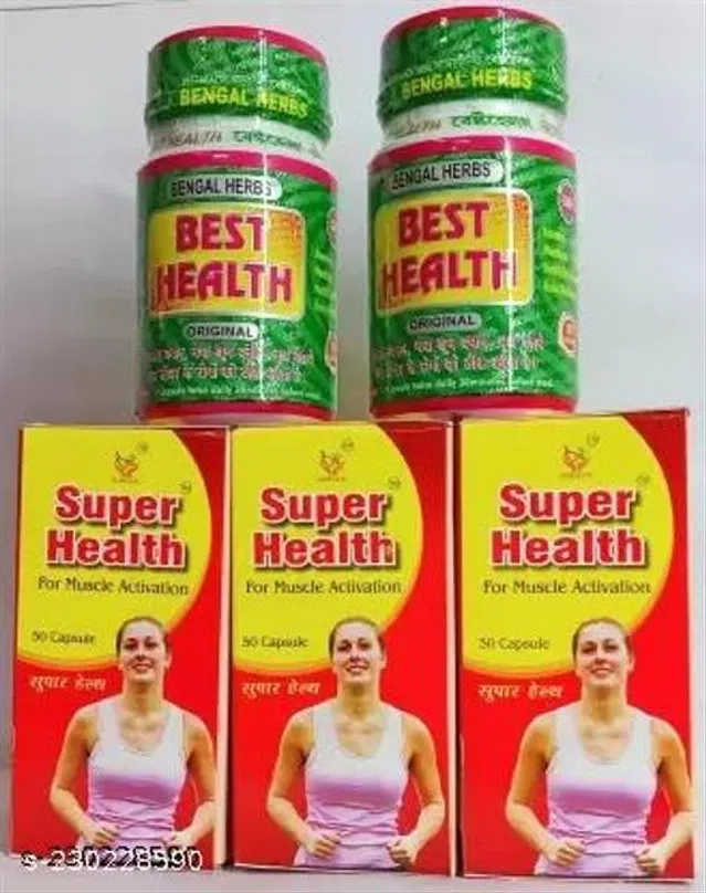 Bengal Herbs Best Health Capsule & Gita Super Health Capsule For Men & Women Pack Of (Pack Of 5)