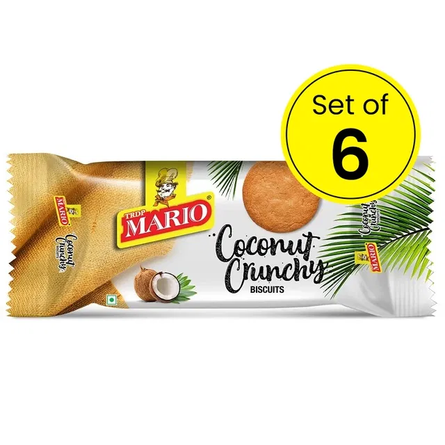 मारियो क्रंची कोकोनट बिस्किट्स 35 g (सेट ऑफ़ 6)
