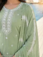 Embroidered Acrylic Kurta Set for Women 
