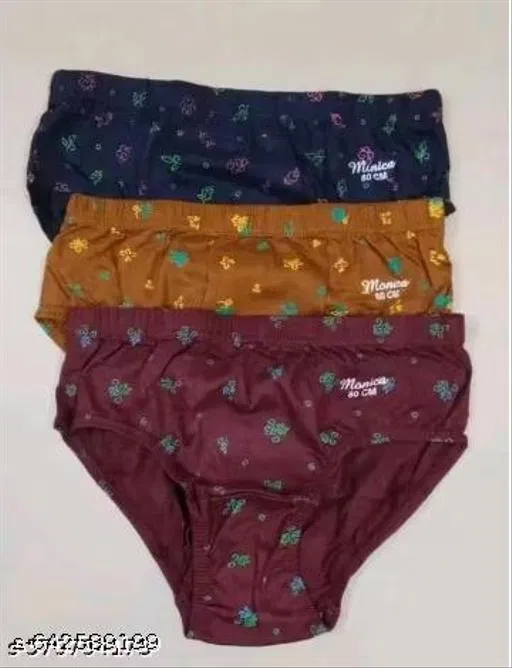 Floral Low Rise Hipster Briefs for Women, Pack of 3 (Maroon, 115cm)
