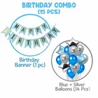 Happy Birthday Balloon Decoration Kit, Blue, Set of 1