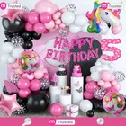 Rainbow Theme 5th Happy Birthday Decoration,Multicolour,Set Of 1