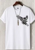 Poly Blend T-shirts for Men, White 
