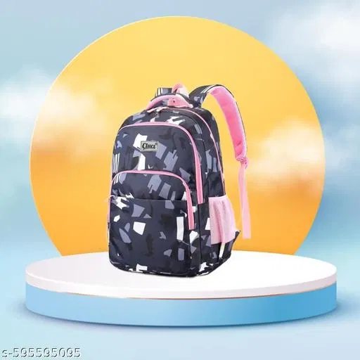 Polyester Backpack Bag, Black