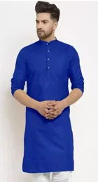 Full Sleeves Solid Kurta with Payjama for Men 