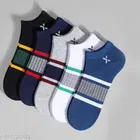 Cotton Blend Printed Socks for Men, Multicolor, Set of 4