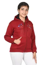 Full Sleeves Hoodies for Women (Maroon, L)