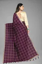 Trendy Vichitra Silk Saree with Blouse Piece For Women 