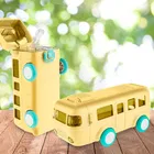 Plastic Bus Shape Sipper Bottle for Kids, Multicolor 
