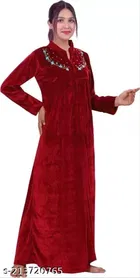 Velvet Nightdress Set for Women 