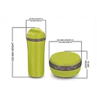 Asian Stainless Steel Lunch Box with Flask 