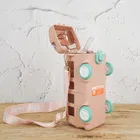 Plastic Bus Shape Sipper Bottle for Kids, Multicolor 