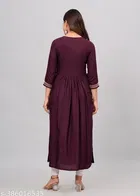 Rayon Kurti for Women, Purple 
