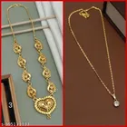 Alloy Necklace with Pendant & Chain for Women 