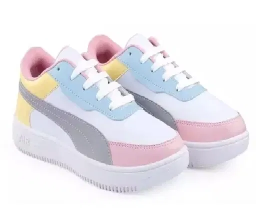 Sport Shoes for Women, White & Gold (6)