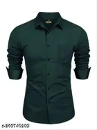 Solid Cotton Blend Shirt Fabric for Men 