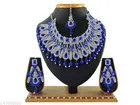 Blue Bridal Choker Jewellery Set for Women 