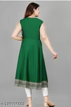 Anarkali Rayon Solid Kurti for Women 