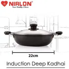 Aluminium Non-Stick Kadhai with Glass Lid 