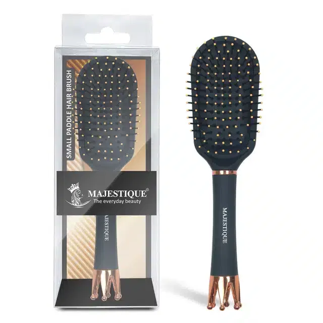 Detangler Bio Friendly Ultra Soft Hair Brush with Crown Handle (Pack of 1, Black) (BB-36)