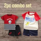 Hosiery Cotton Printed Clothing Set for Kids, Multicolor, Pack of 2 
